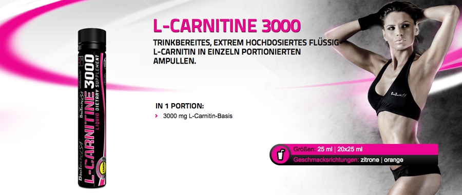L-Carnitin Shots mit 3000mg pro 25ml